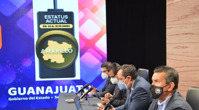 Guanajuato retrocede a semáforo amarillo ante velocidad de contagios