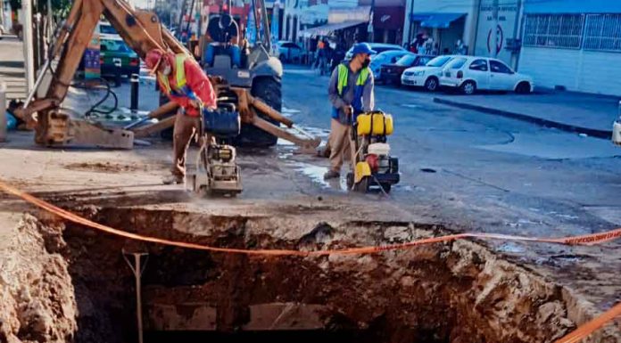 Inicia reparación del socavon en El Coecillo Inicia reparación del socavon en El Coecillo