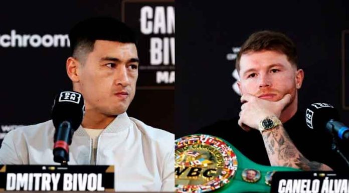 Canelo Álvarez vs Dmitry Bivol: Los boxeadores tienen su primer cara a cara en Las Vegas