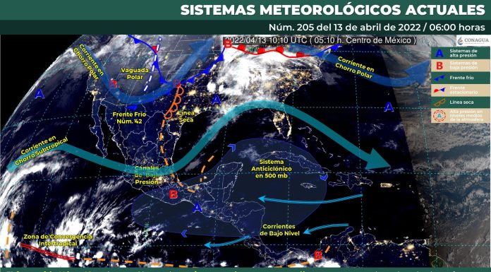 Sin lluvia y ambiente matutino de fresco a frío en zonas serranas. Por la tarde, templado a cálido.