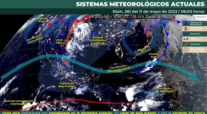 Lluvias aisladas para este 11 de mayo en Guanajuato