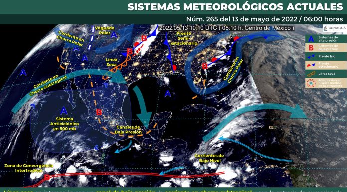 Cielo con nubes dispersas por la mañana, medio nublado durante la tarde y sin lluvia en Guanajuato
