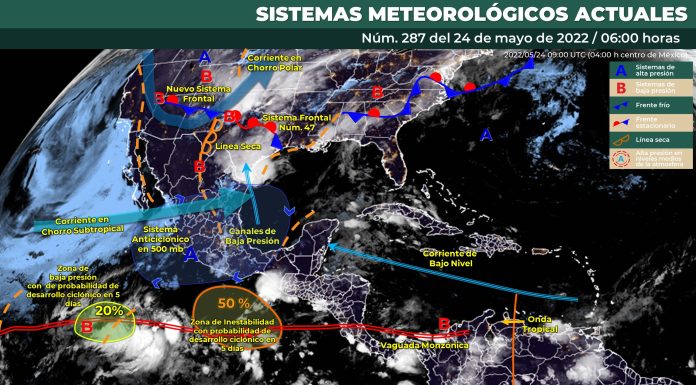 Cielo parcialmente nublado durante la mañana y nublado por la tarde con probabilidad de lluvias aisladas