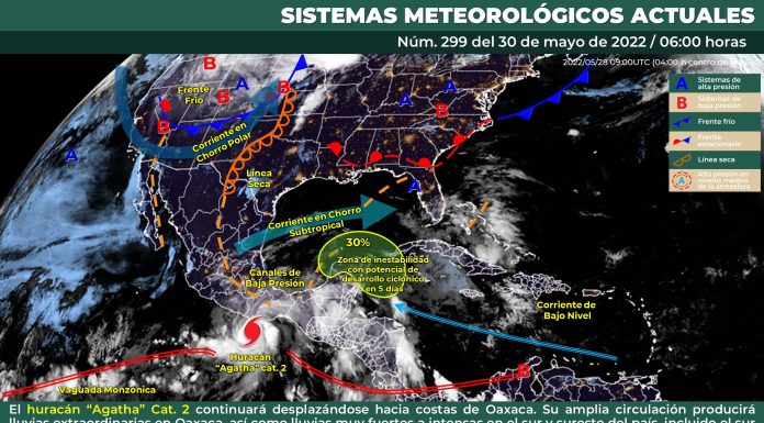 Cielo medio nublado por la mañana y nublado en el transcurso del día con probabilidad de lluvias aisladas