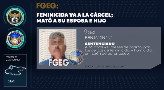 Sentencian a 30 años a feminicida de Silao
