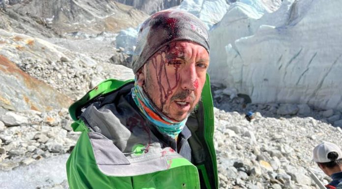 Sufre Yuri Contreras aparatosa caída en el Himalaya