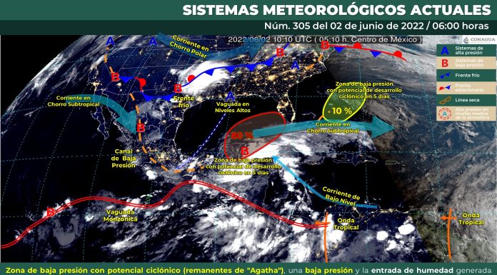 Cielos nublado a nublados por Agatha