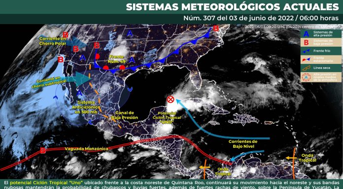 Cielo medio nublado a nublado con probabilidad de lluvias aisladas para Guanajuato