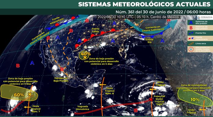 Cielo medio nublado en la mañana con bancos de niebla en zonas serranas y nublado por la tarde con probabilidad de chubascos en Guanajuato