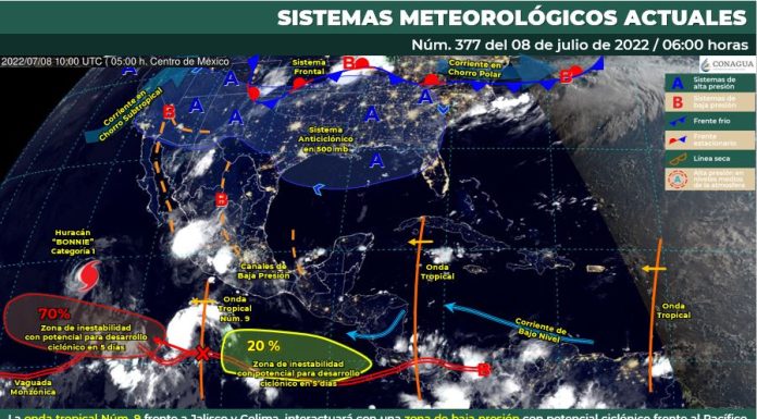 Lluvias aisladas en Guanajuato para este viernes 8 de julio