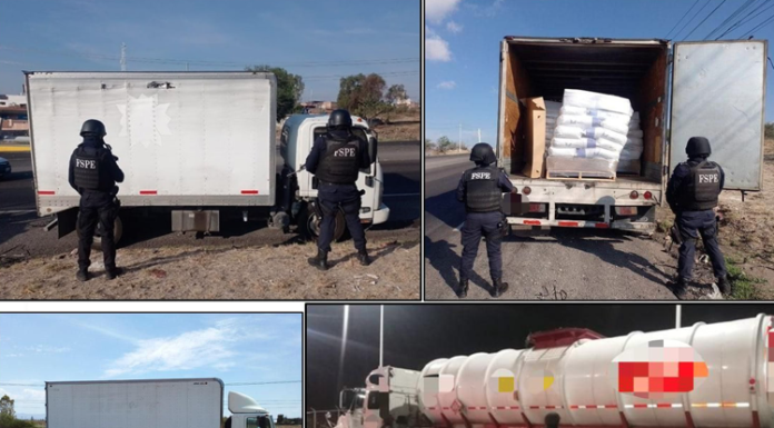 Recuperan las FSPE en diversos hechos tres vehículos de carga con reporte de robo.