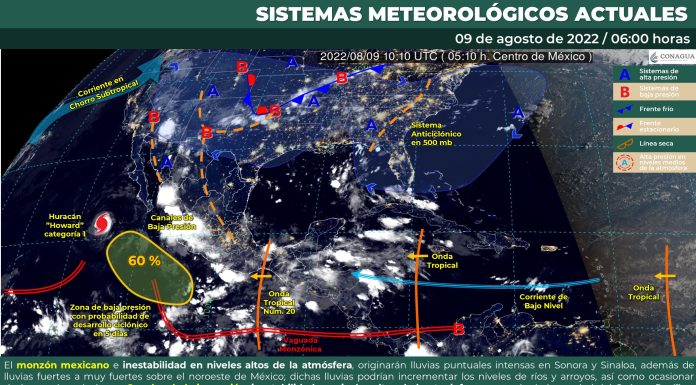 Lluvias aisladas en Guanajuato para este martes 9 de agosto