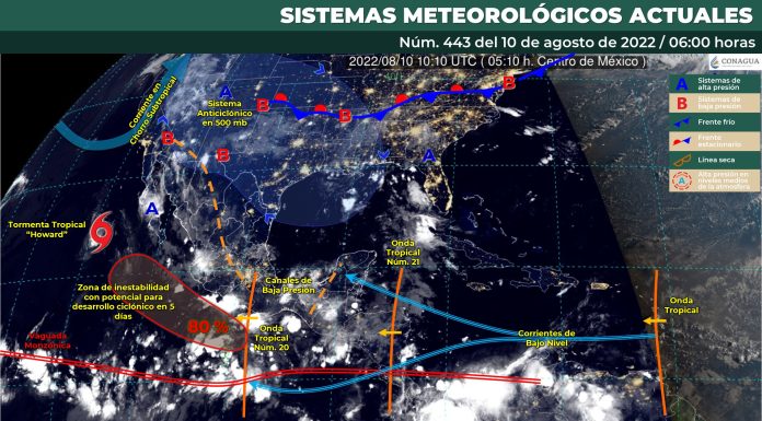 Lluvias con intervalos de chubascos en Guanajuato para este 10 de agosto de 2022