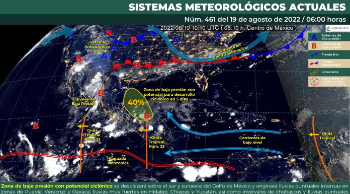 Pronóstico del viernes 19 de agosto: intervalos de chubascos para Guanajuato