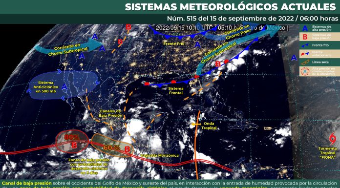 Pronostican lluvias chubascos en Guanajuato para este 15 de septiembre