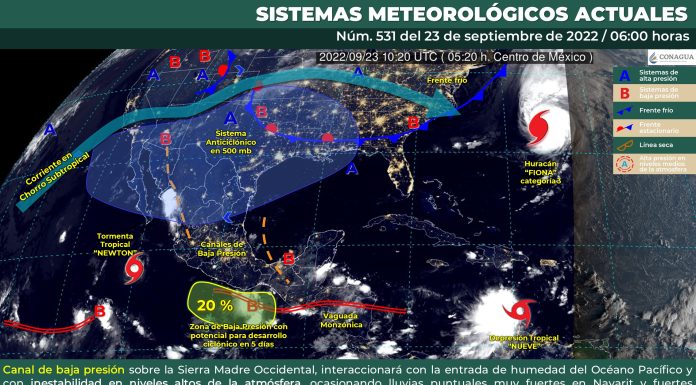 Lluvias aisladas en Guanajuato, el pronóstico del clima para este viernes 23 de septiembre