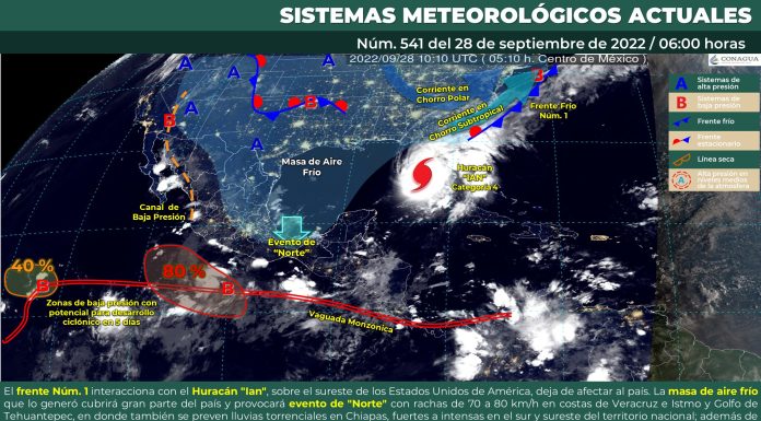 Derivado del frente Núm. 1 en Guanajuato se pronostican temperaturas mínimas de 0 a 5 °C con posibles heladas, así como chubascos.