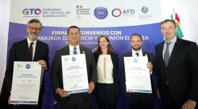 Firman convenios de colaboración Guanajuato y Francia