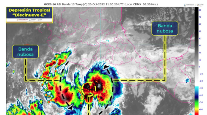 Alertan a la población ante posible tormenta Roslyn frente a las costas de Guerrero