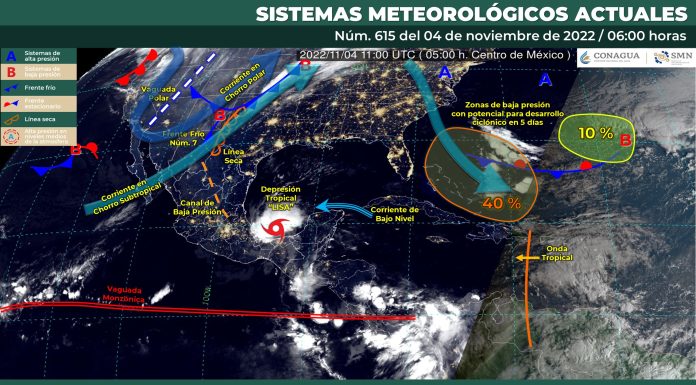 Cielo con nubes dispersas por la mañana y nublado por la tarde, sin lluvias para Guanajuato