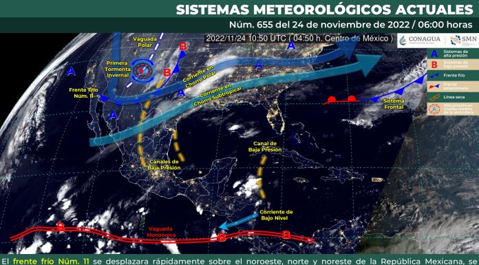 Cielo medio nublado en la mañana y nublado por la tarde con posibilidad de lluvias aisladas para Guanajuato