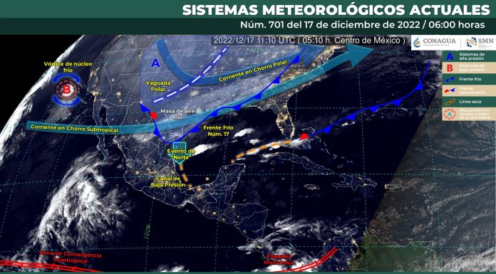 Probabilidad de lluvias aisladas en Guanajuato, para este sábado 17 de diciembre