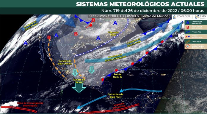 Ambiente muy frío con nieblas. Por la tarde, ambiente fresco para el estado de Guanajuato