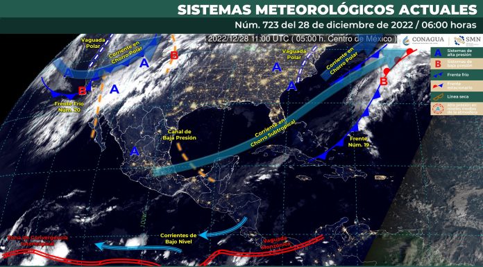 Por la mañana, ambiente muy frío a frío. Por la tarde, ambiente templado a cálido en Guanajuato