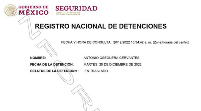 Detiene SEDENA a Antonio Oseguera Cervantes, hermano del Mencho, objetivo prioritario transexenal
