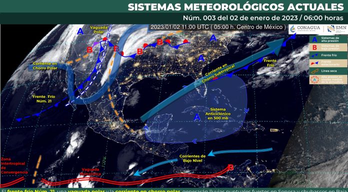 Cielo medio nublado durante el día. De nueva cuenta, probabilidad de lluvias aisladas en Guanajuato