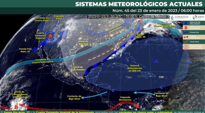 Durante la mañana, ambiente frío a muy frío, con heladas y bancos de niebla en zonas altas. Por la tarde, ambiente templado a cálido en Guanajuato