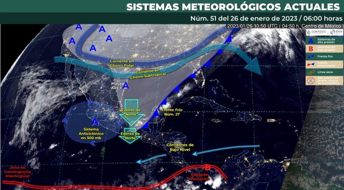 Pronóstivo para Guanajuato: por la mañana, ambiente frío a muy frío. Por la tarde, ambiente templado a cálido