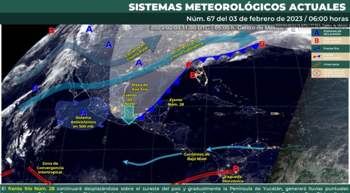 Durante el día, se prevé cielo medio nublado a nublado con bancos de niebla y lluvias aisladas en Guanajuato