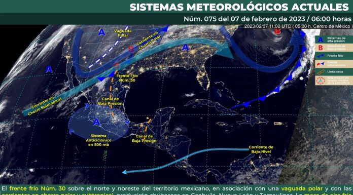 Pronóstico del clima – 7 de febrero 2023