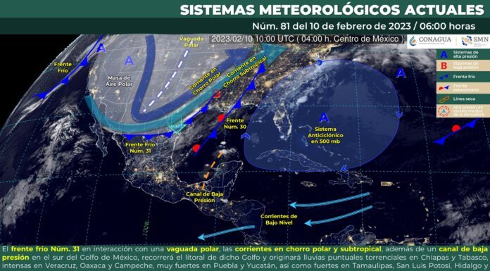 Ambiente matutino frío a muy frío con heladas en zonas altas, probables chubascos en Guanajuato