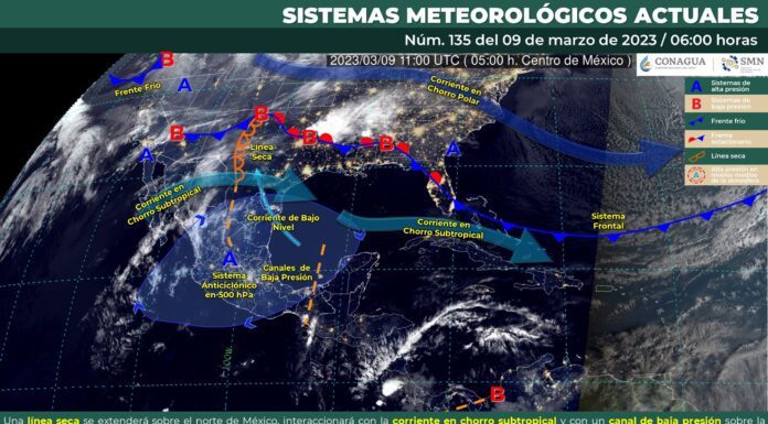 Cielo medio nublado con posibilidad de lluvias aisladas en Guanajuato