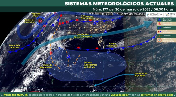 Cielo medio nublado en el transcurso del día, con lluvias aisladas en Guanajuato