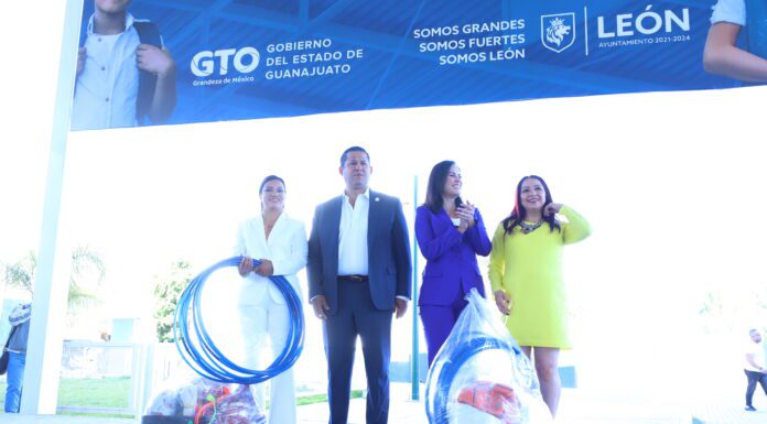 LEÓN | Ale Gutiérrez impulsa la educación y deporte von entrega de infraestructura