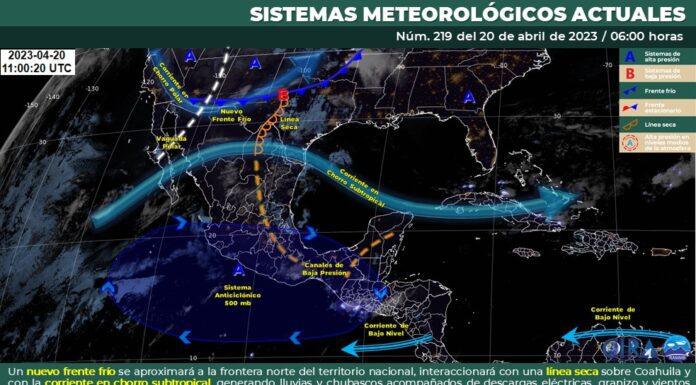Ambiente fresco por la mañana y cálido a caluroso por la tarde, así como lluvias aisladas