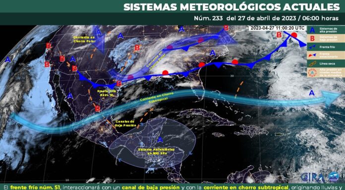 Ambiente fresco por la mañana y cálido a caluroso por la tarde, y lluvias aisladas para Guanajuato