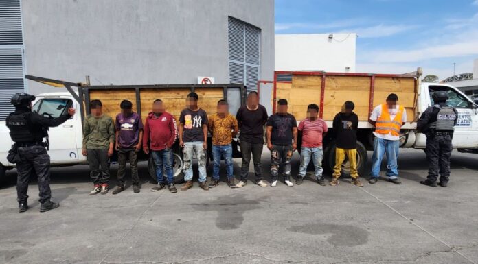 Policía Municipal detiene a 10 hombres por presunto robo