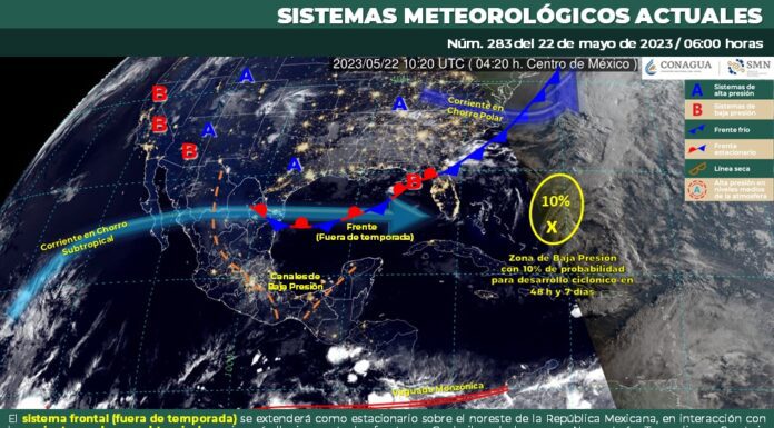 Ambiente fresco por la mañana y cálido a caluroso durante la tarde, además de chubascos