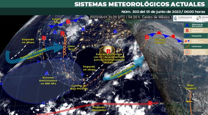 Ambiente fresco por la mañana y cálido a caluroso durante la tarde, así como lluvias aisladas