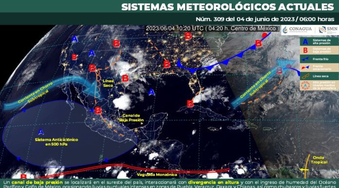 Ambiente fresco por la mañana y cálido a muy caluroso durante la tarde, así como lluvias aisladas