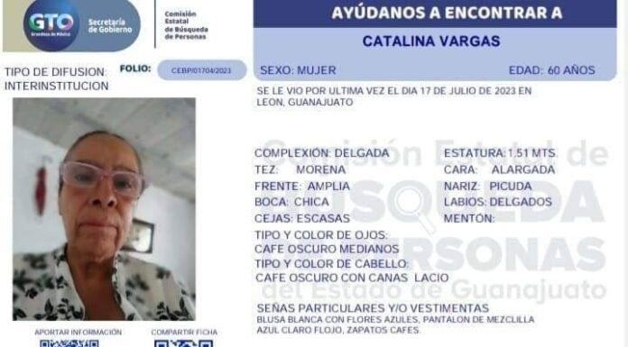 Se cumplen tres días de desaparición de la buscadora Catalina Vargas