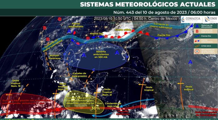 Pronostican lluvias fuertes y posible caída de granizo en Guanajuato