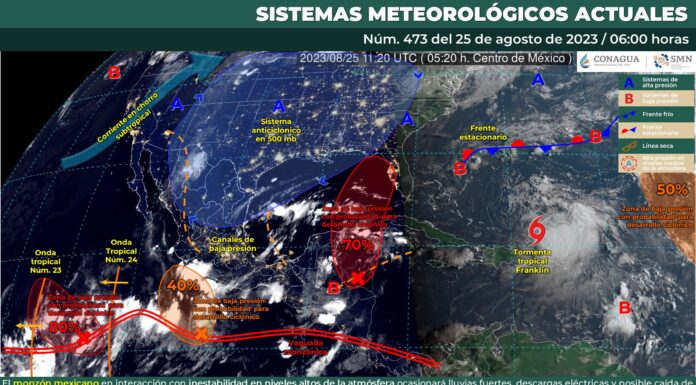Se pronostica para este viernes 25 de agosto: chubascos para el estado de Guanajuato