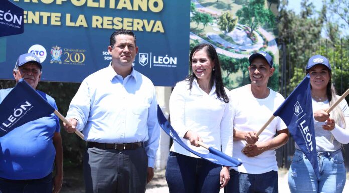 LEÓN | Coloca Ale Gutiérrez primera piedra del segundo nuevo parque metropolitano “La Reserva”