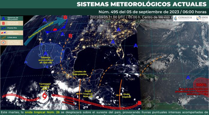 Para este martes 5 de septiembre: lluvias aisladas en Guanajuato