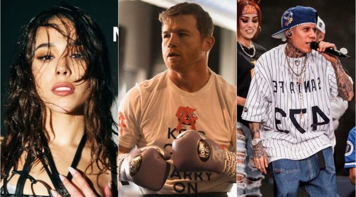 Canelo Álvarez estará acompañado de Santa Fe Klan y Danna Paola en la pelea contra Jermell Charlo Canelo Álvarez estará acompañado de Santa Fe Klan y Danna Paola en la pelea contra Jermell Charlo
